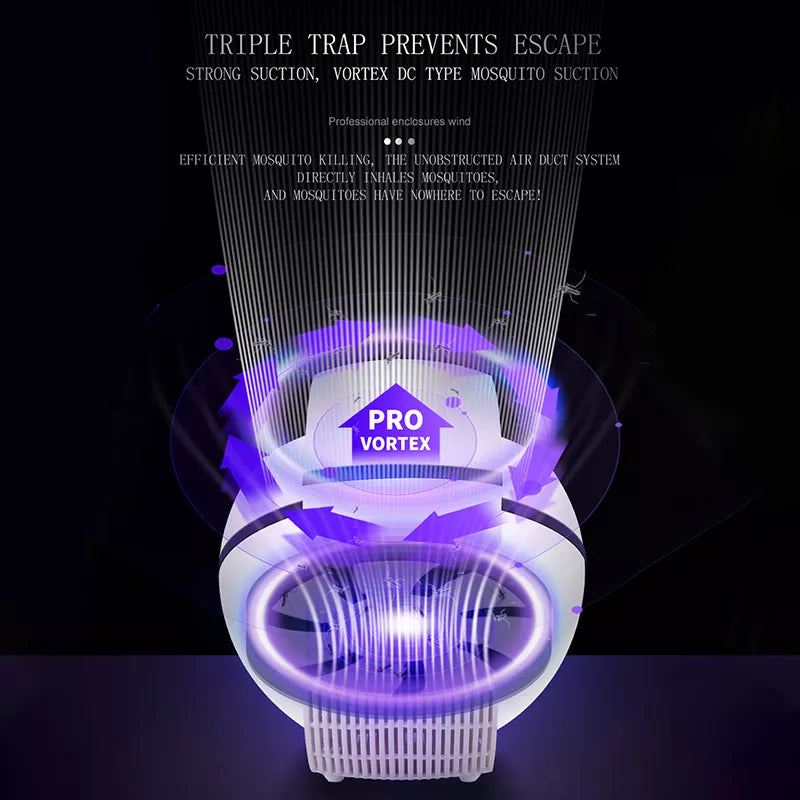 Flugfångare med ledlampa, inga kemikalier behövs