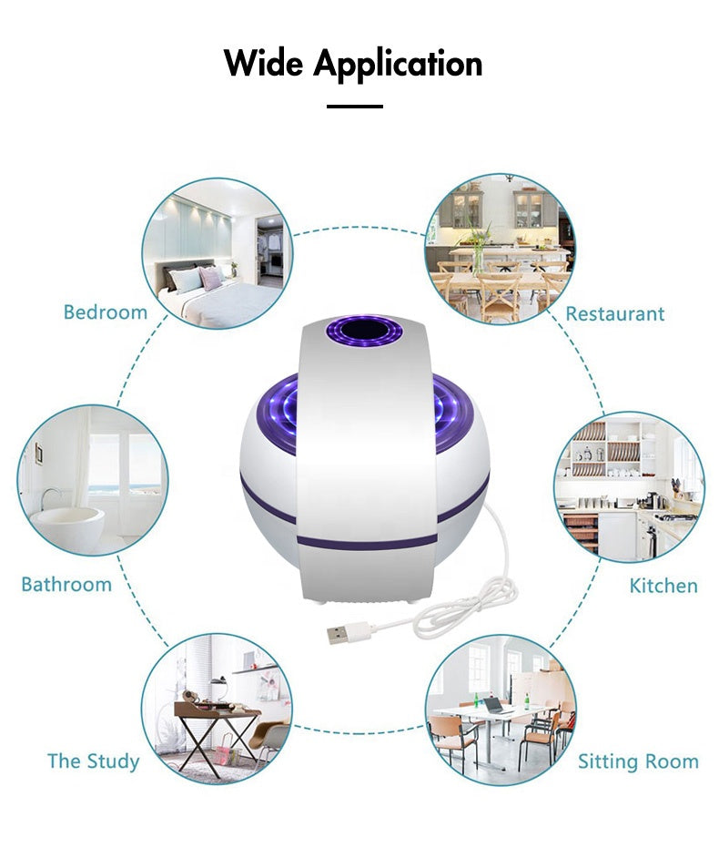 Flugfångare med ledlampa, inga kemikalier behövs