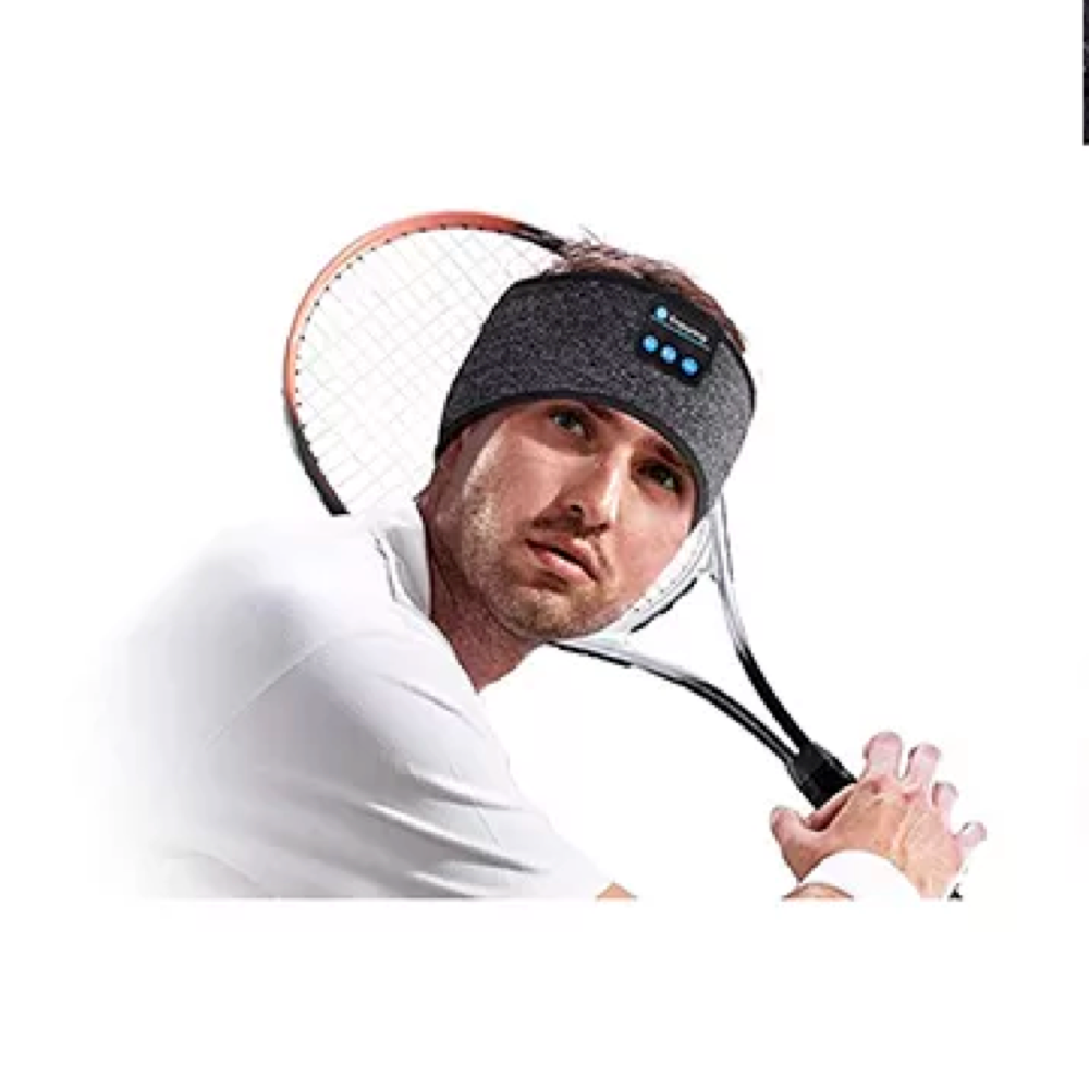 Pannband med blåtand och inbyggd mikrofon