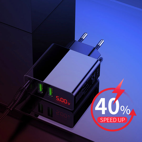 Snabbladdare 3 USB portar med led display